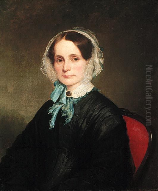 Johanna Robinson Hazen. Oil Painting by Albert Gallatin Hoit