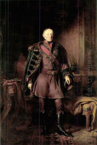 Portrait of Prince Pal Antal Esterhazy Oil Painting by Jozsef Borsos