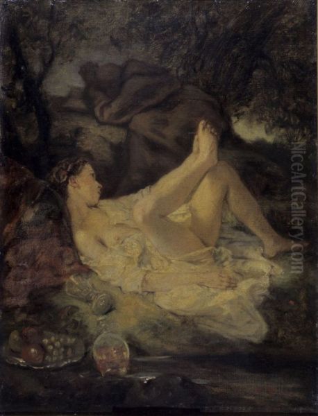 Temptation Oil Painting by Octave Tassaert