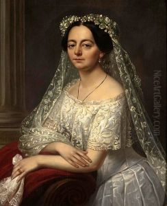 Portret Olgi z Czackich Izyckiej w stroju slubnym