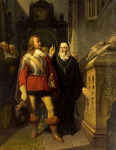 Szymon Starowolski and Charles Gustav before the grave of Wladyslaw Lokietek.