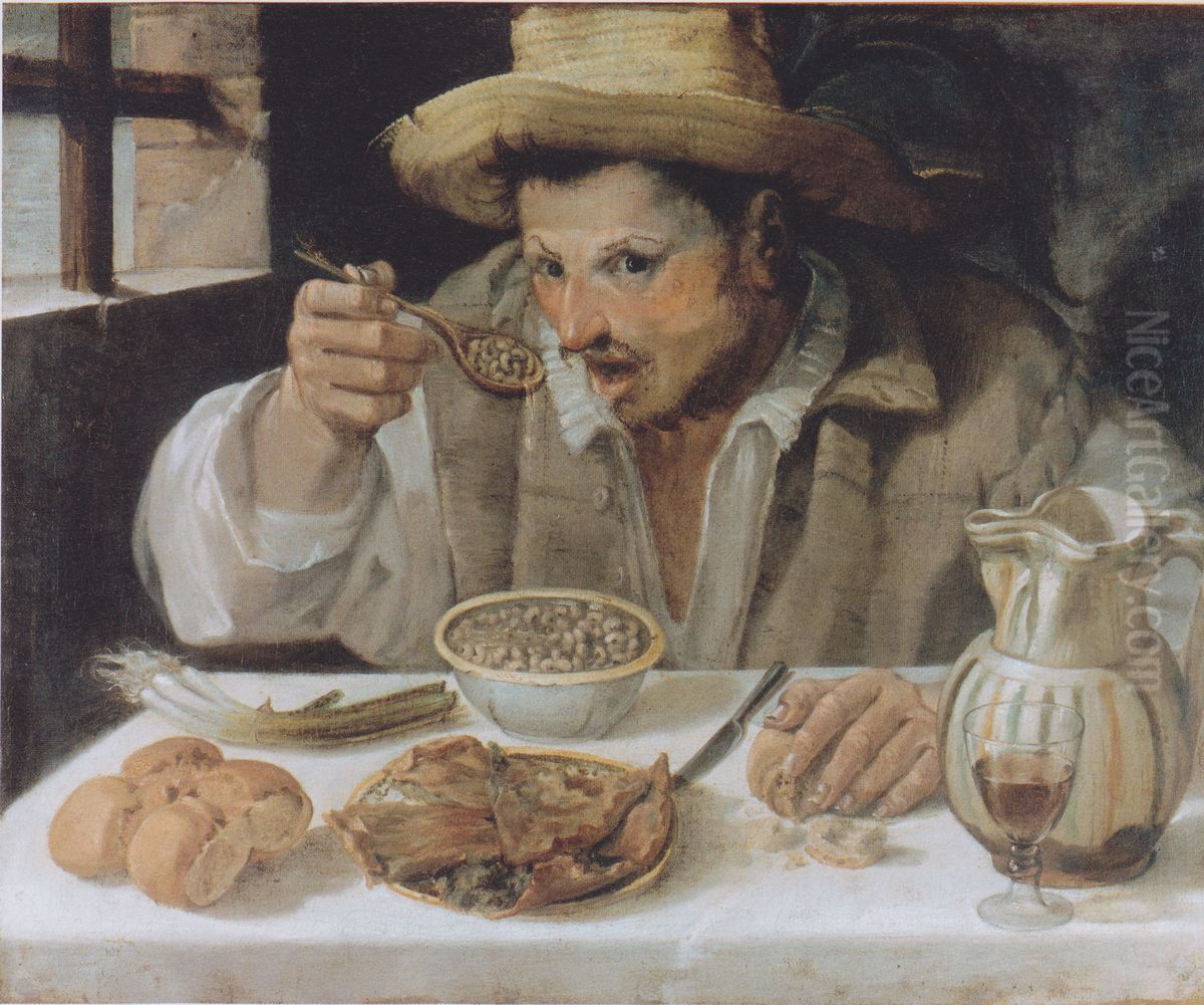 II mangiafagioli Oil Painting by Annibale Carracci