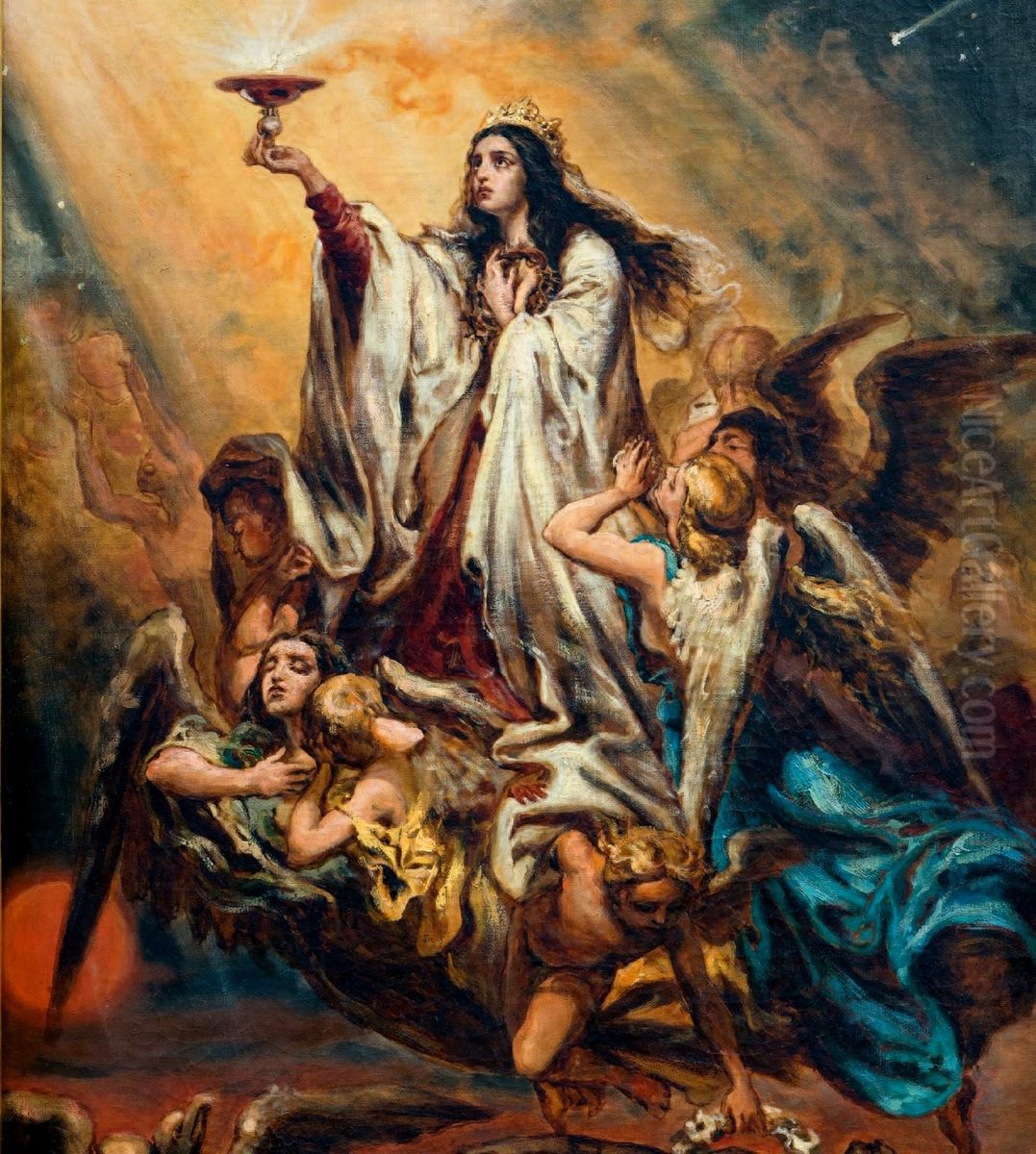 Polonia II Oil Painting by Jan Matejko