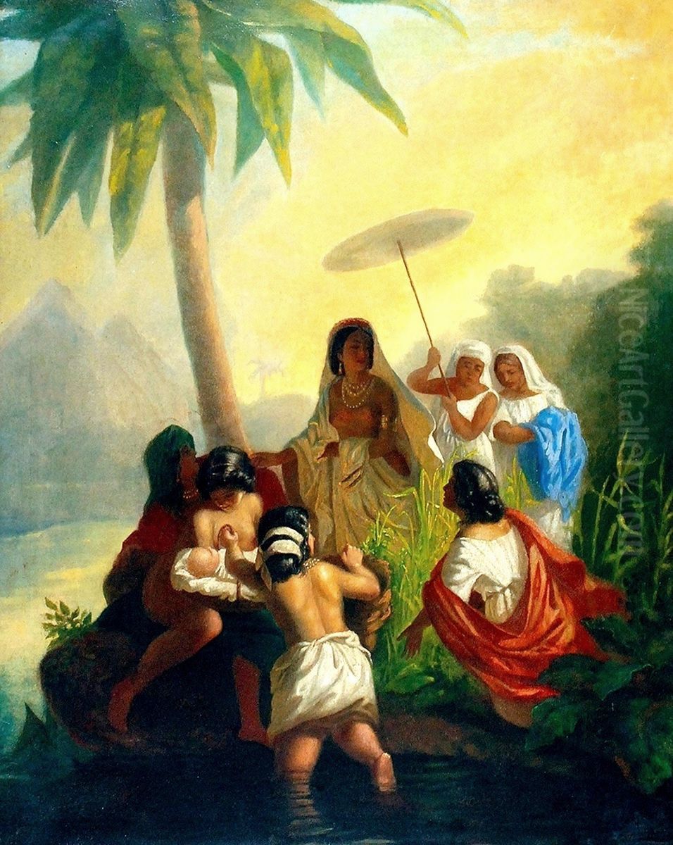 Wylowienie Mojzesza z Nilu Oil Painting by Henryk Siemiradzki