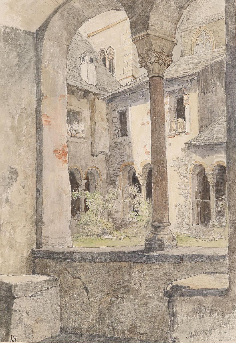 Cloister in Millstatt Oil Painting by Leopold Munsch