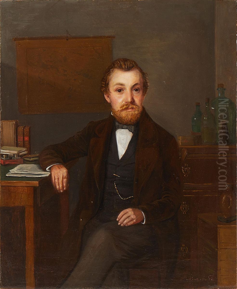Scholar Oil Painting by Leopold Munsch