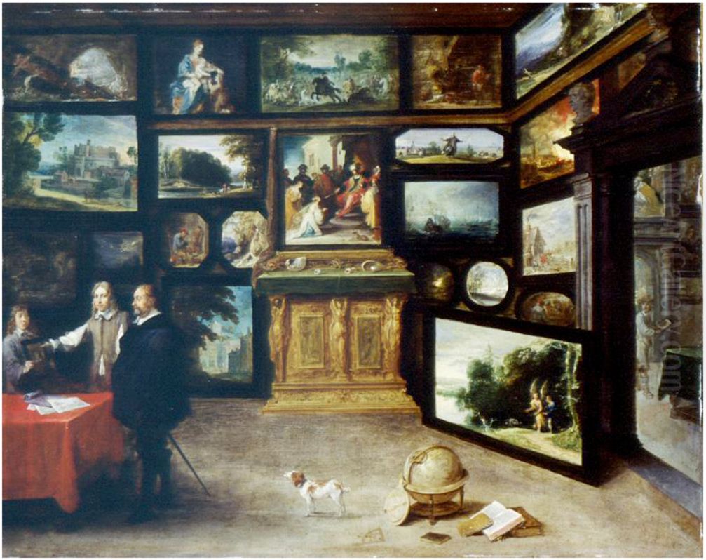 The interior of a picture gallery Oil Painting by David Teniers the Younger