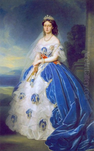 Portrait of the Queen Olga of Wurttemberg (1822-1892) Oil Painting by Franz Xaver Winterhalter