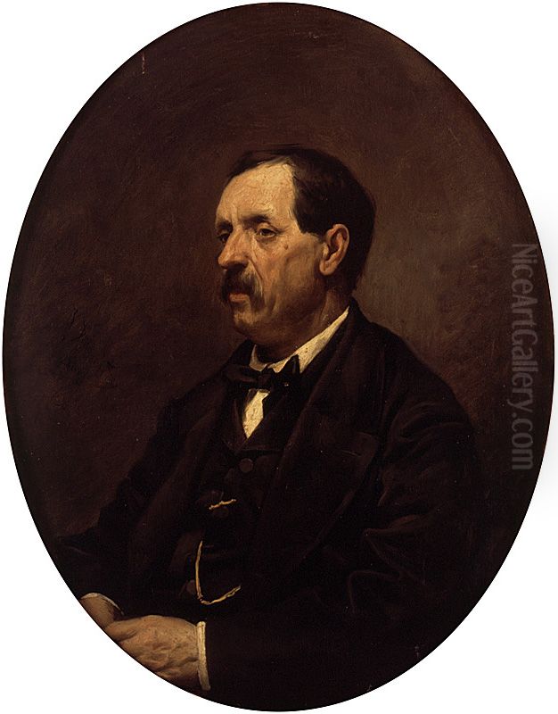 Retrato de Pascual Garcia Rubio Oil Painting by Francisco Domingo Marques
