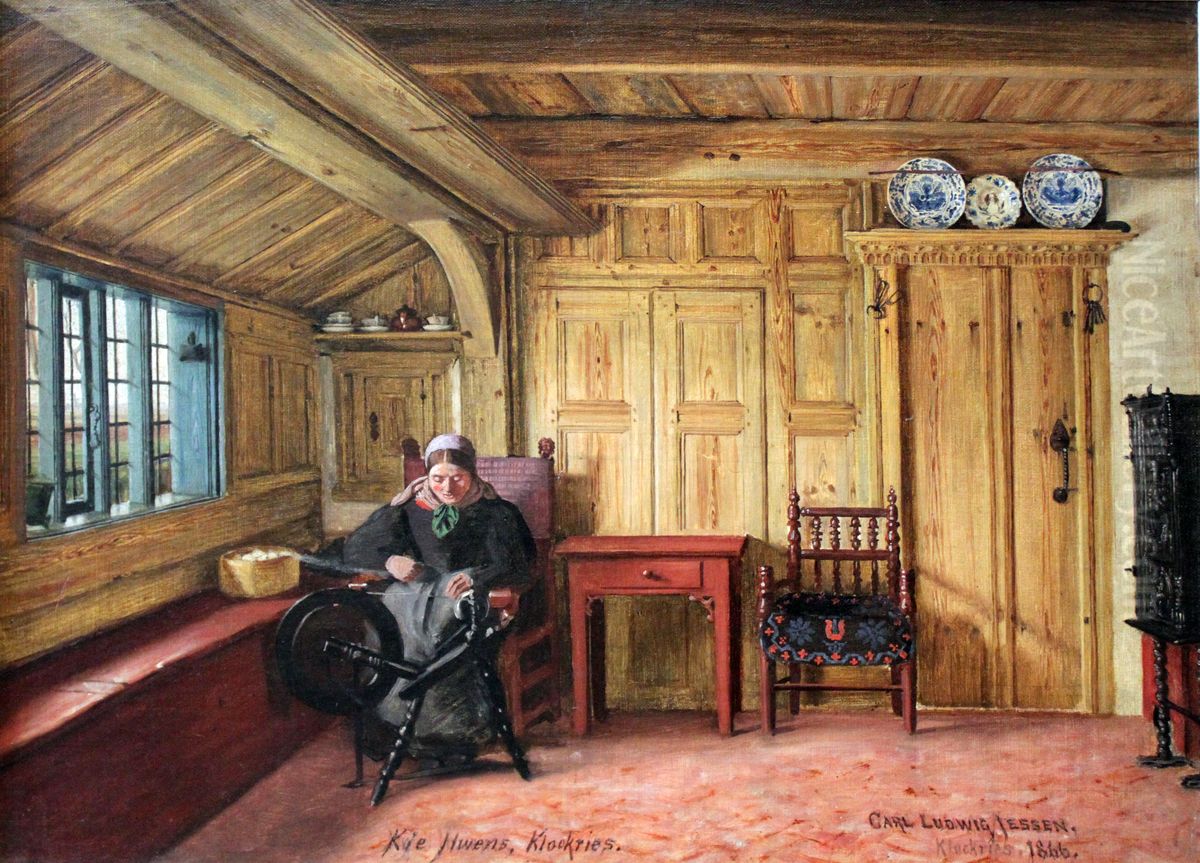 Dorns in Klockries Oil Painting by Carl Ludwig Jessen