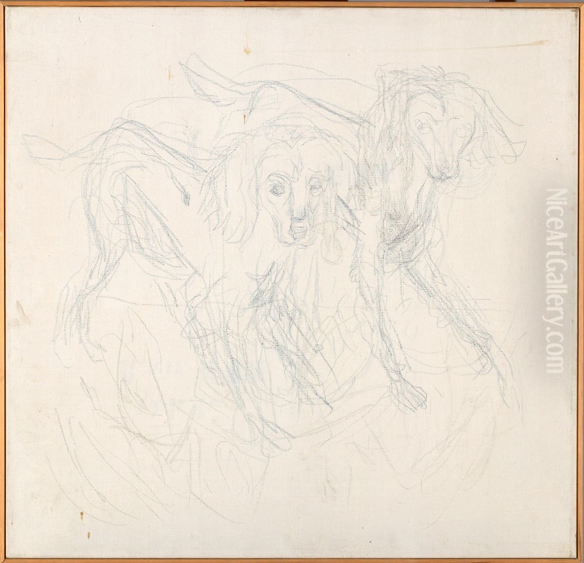 Two Dogs Oil Painting by Edvard Munch Two Dogs Oil Painting by Edvard Munch