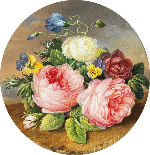 Kleines Blumenbouquet Oil Painting by Franz Xaver Petter