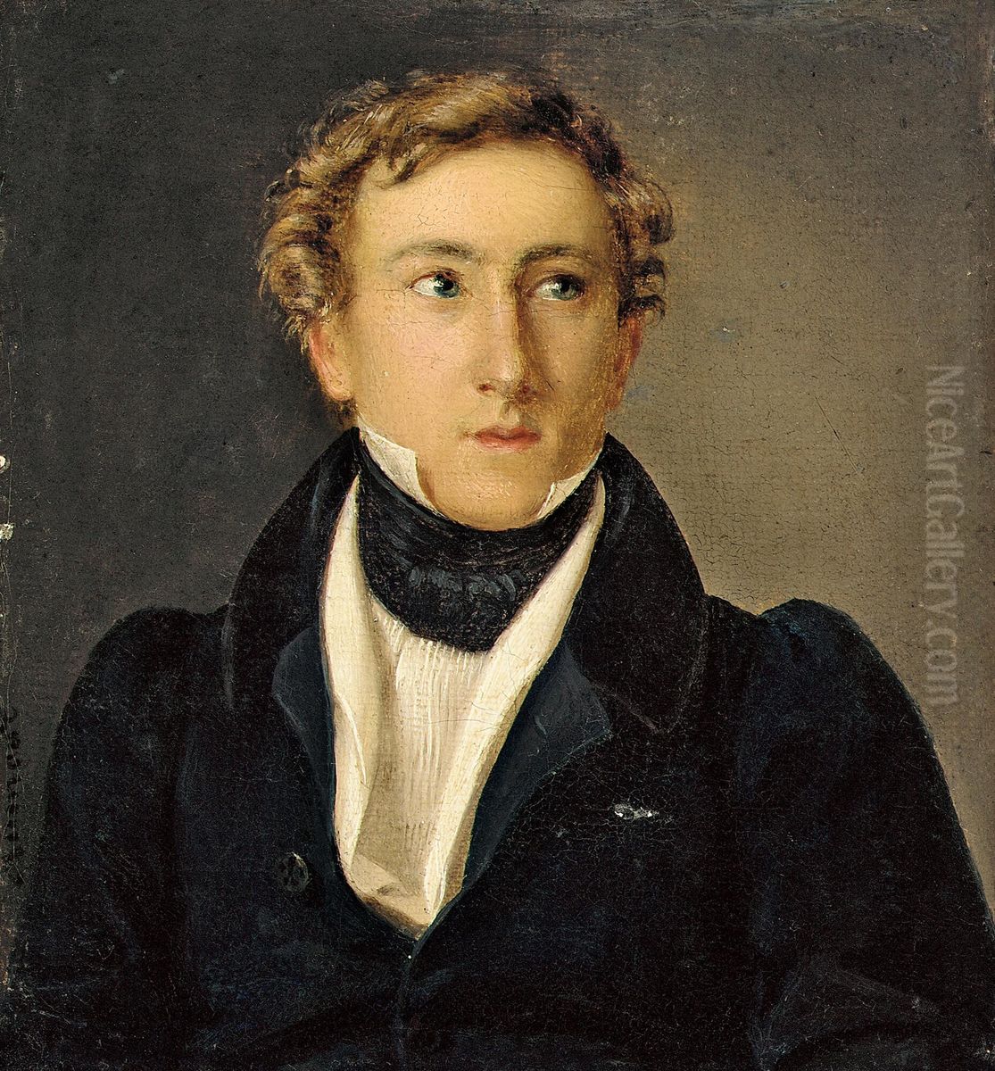 Portrait of August Bournonville. Oil Painting by Louis Aumont