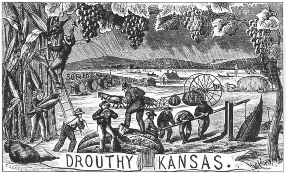Drouthy Kansas Oil Painting by Henry Worrall
