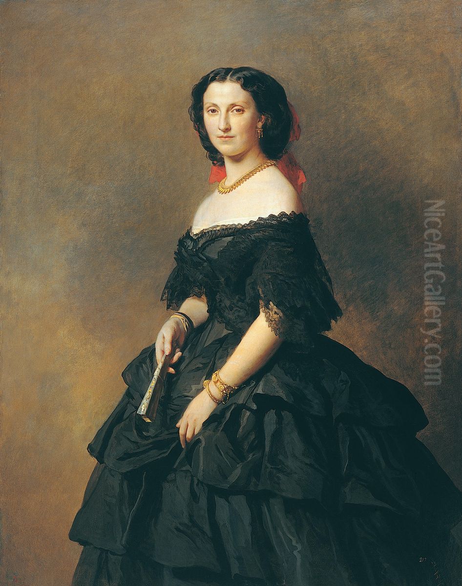Portrait of Princess Elizabeth Alexandrovna Baryatinskaya Oil Painting by Franz Xavier Winterhalter