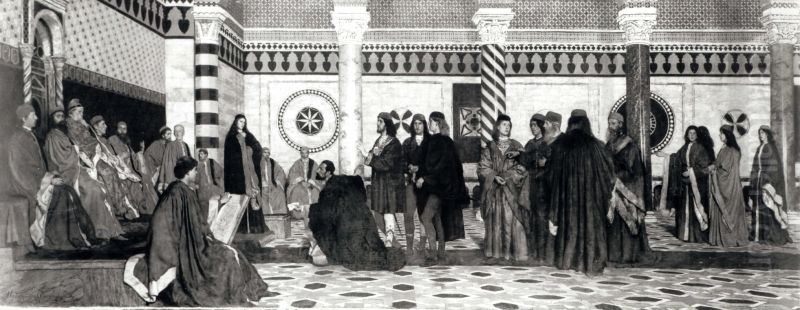 Court scene from Shakespeare's 