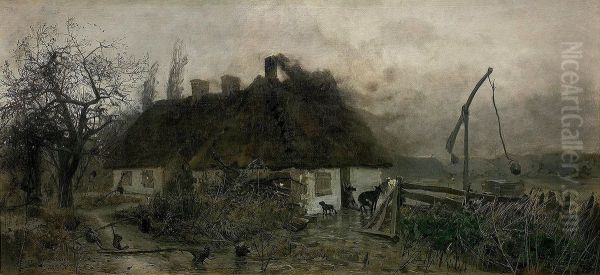 Jesien Oil Painting by Jozef Chelmonski