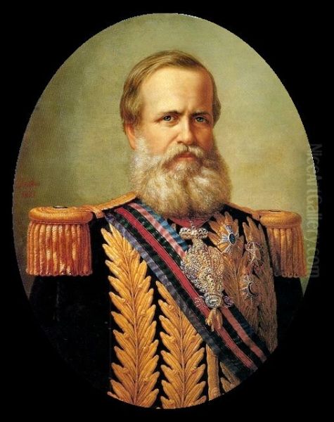 Pedro II of Brazil Oil Painting by Delfim da Camara