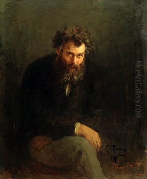 Portrait of the artist I.I. Shishkina Oil Painting by Repin Iliya
