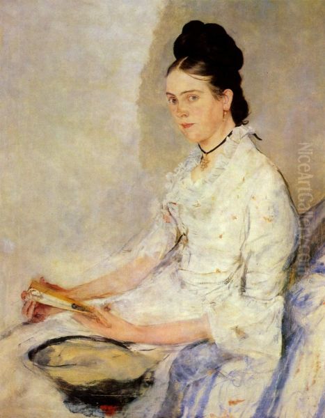 Portrat der Rosine Fischler, Grafin Treuberg (geborene Edle von Poschinger) Oil Painting by Wilhelm Leibl