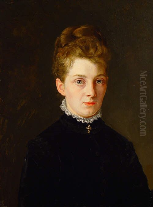 Damenportrat Oil Painting by Ernst Meister