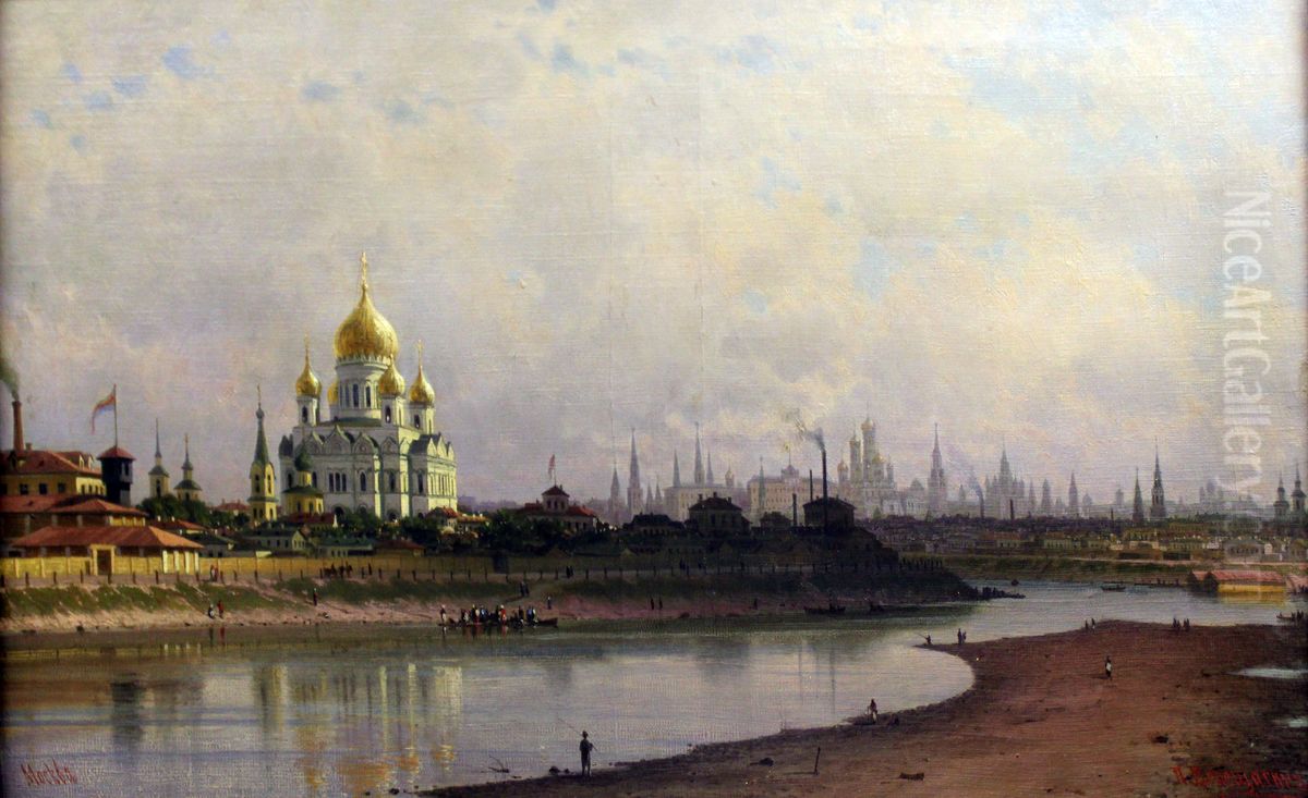 Old Moscow Oil Painting by Piotr Petrovitch Veretschagin Old Moscow Oil Painting by Piotr Petrovitch Veretschagin