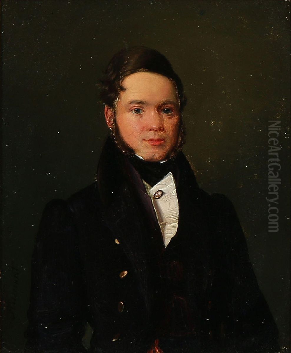 Portrait of Assistenshusforvalter Holm. Oil Painting by Louis Aumont