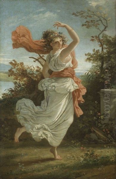 Terpsichore Oil Painting by Charles Meynier