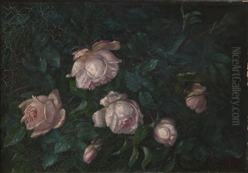 Roses. Oil Painting by Alfrida Baadsgaard