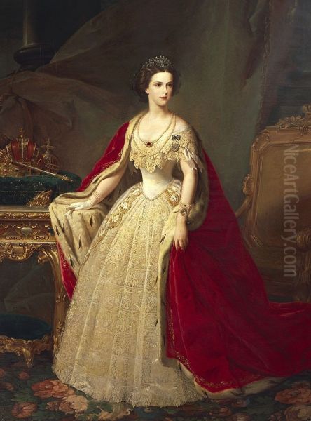 Ritratto di Elisabetta, Imperatrice d'Austria Oil Painting by Giuseppe Sogni