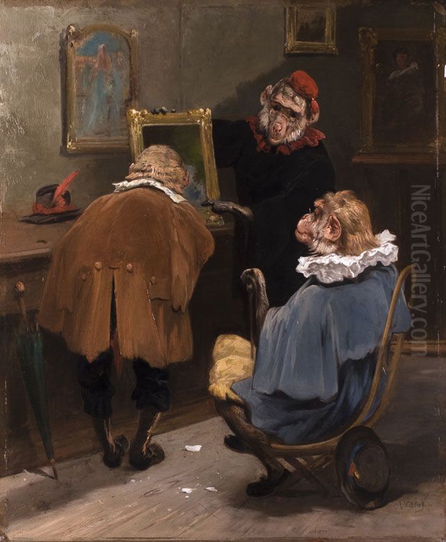 The expert Oil Painting by Charles Verlat