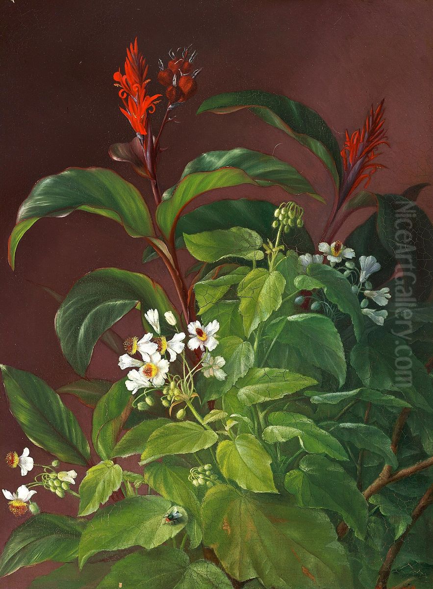 Still life with flowers. Oil Painting by Alfrida Baadsgaard