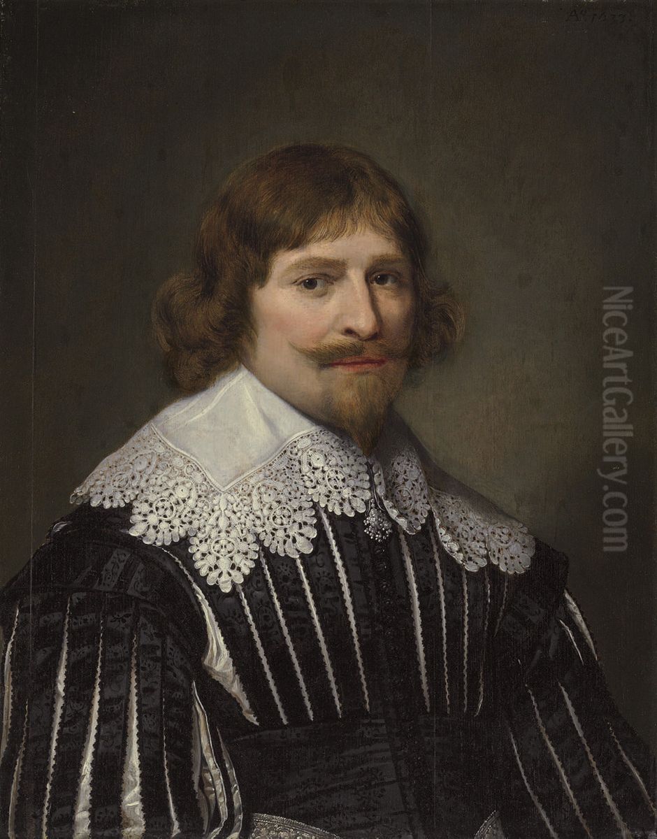 Portrait of a gentleman, 1633 Oil Painting by Cornelis Janssens van Ceulen