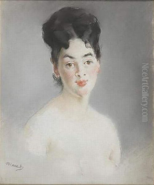 Buste nu de Jeune Femme Oil Painting by Edouard Manet