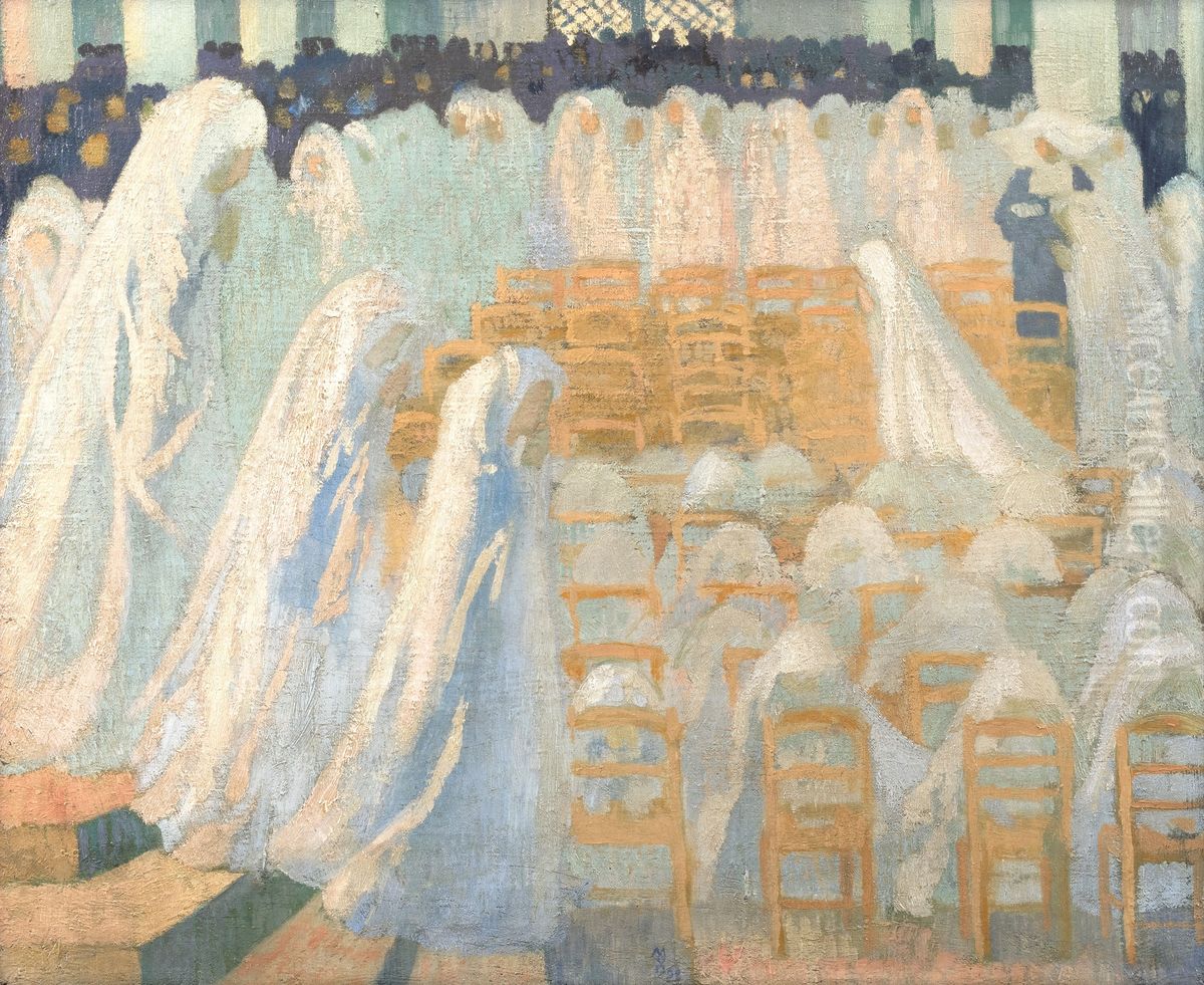 First Communicants Oil Painting by Maurice Denis