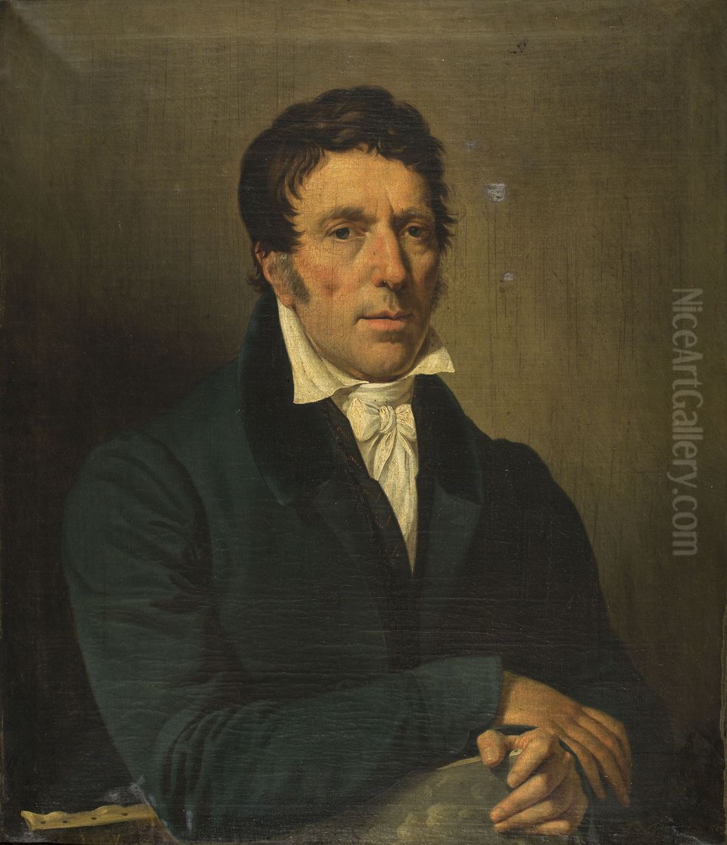 Portrait of Ignace De Vigne Oil Painting by Felix De Vigne
