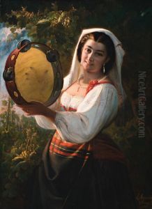 Young Italian woman in Ciociaro costume