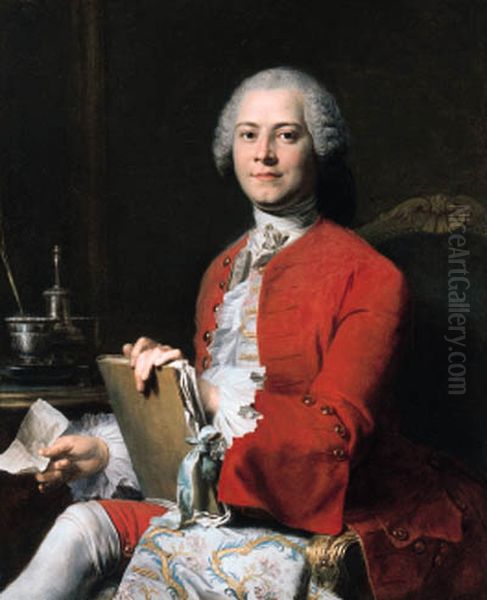 Portrait of M. Roques Oil Painting by Joseph Aved