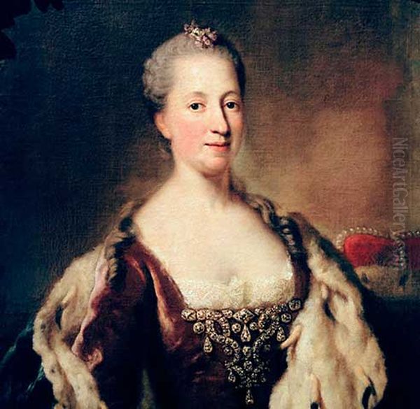 Maria Anna of Sulzbach, princess of Bavaria Oil Painting by Georg Desmarees