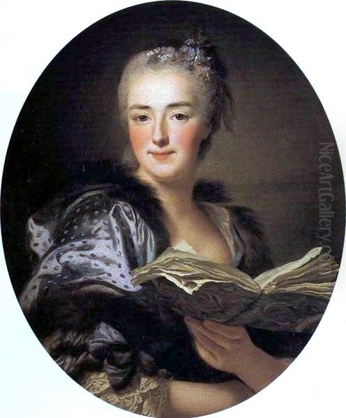 Portrat der Marie-Jeanne Buzeau (1716-1796) Oil Painting by Alexander Roslin