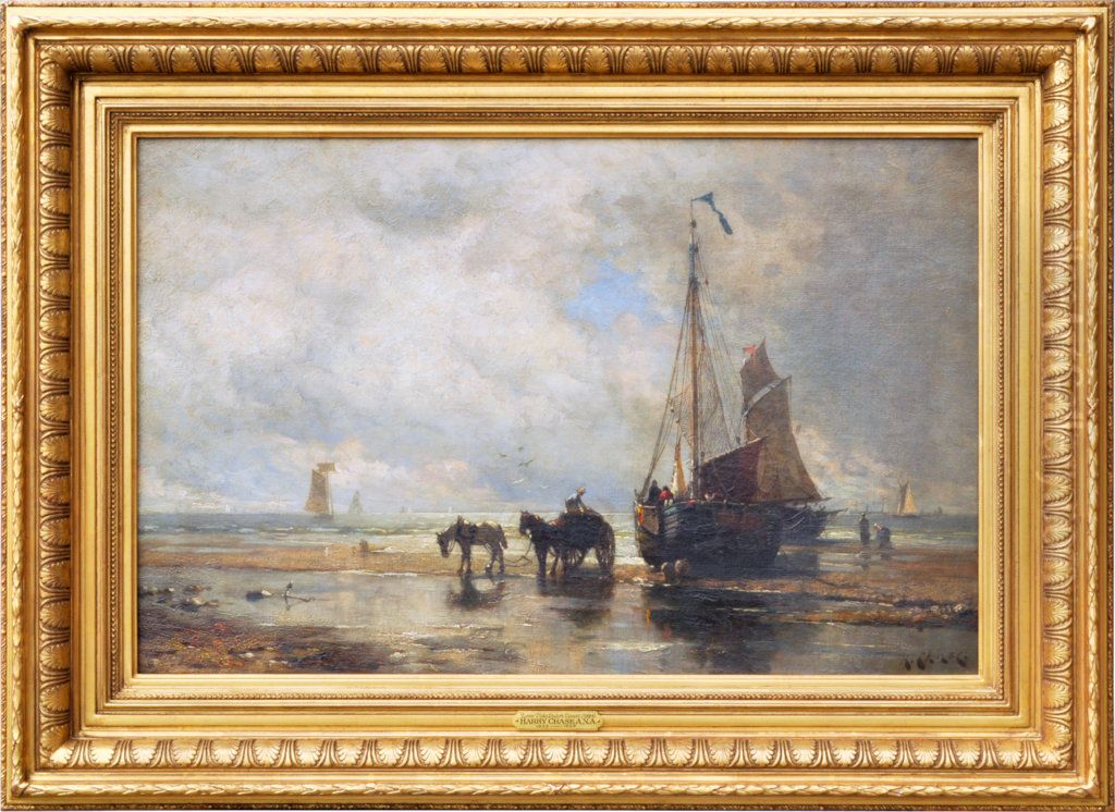 Low Tide, Dutch Coast Oil Painting by Harry Chase