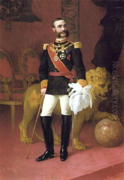 Retrato del rey don Alfonso XII Oil Painting by Jose Casado del Alisal