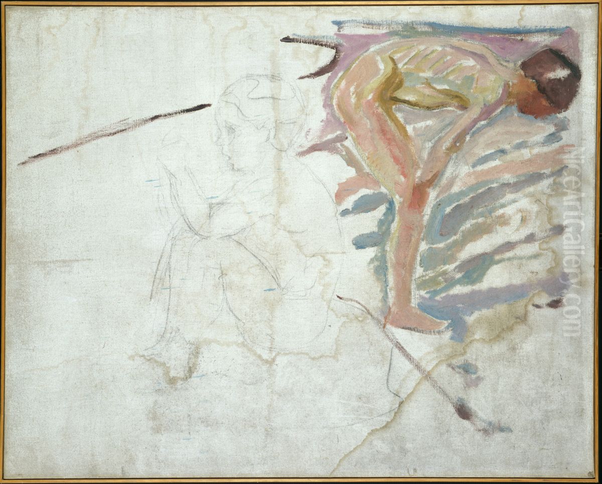 Fragment Oil Painting by Edvard Munch