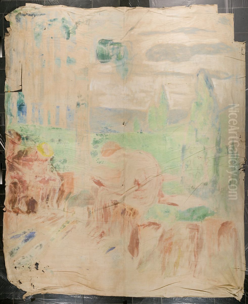 Right Side Oil Painting by Edvard Munch