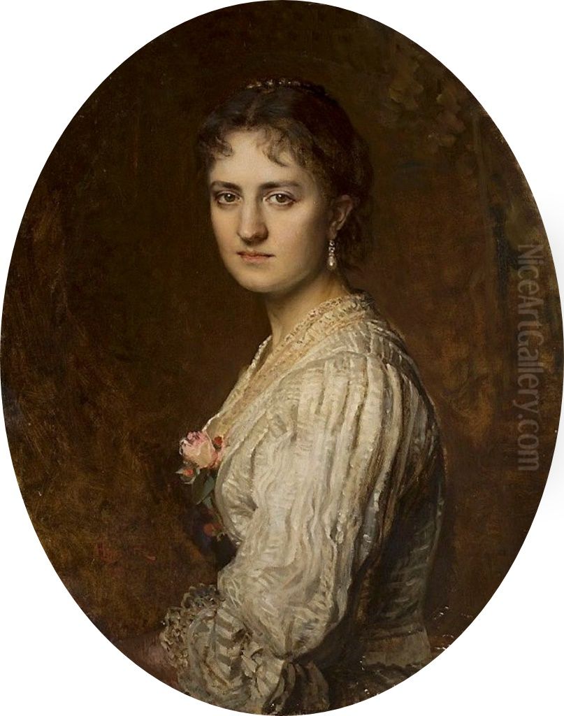 Portrait of Anna Branicka (1863-1953). Oil Painting by Leopold Horovitz