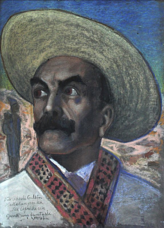 Akseli Gallen-Kallela Afrikasta palattuaan Oil Painting by Sigurd Wettenhovi-Aspa