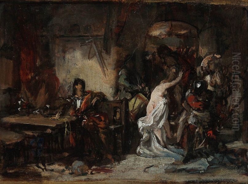 Episode from the Spanish Fury Oil Painting by Karel Ooms