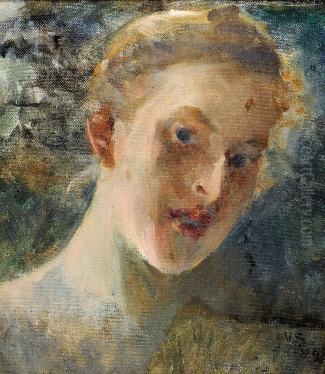 Self-Portrait Oil Painting by Venny Soldan-Brofeldt