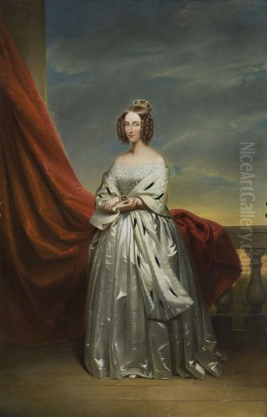 Portret van Koningin Louisa Maria Oil Painting by Fanny Geefs