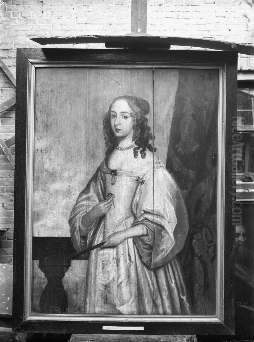 Portrait of Louise Henriette van Oranje- Nassau (1627-1667) Oil Painting by Gerard van Honthorst